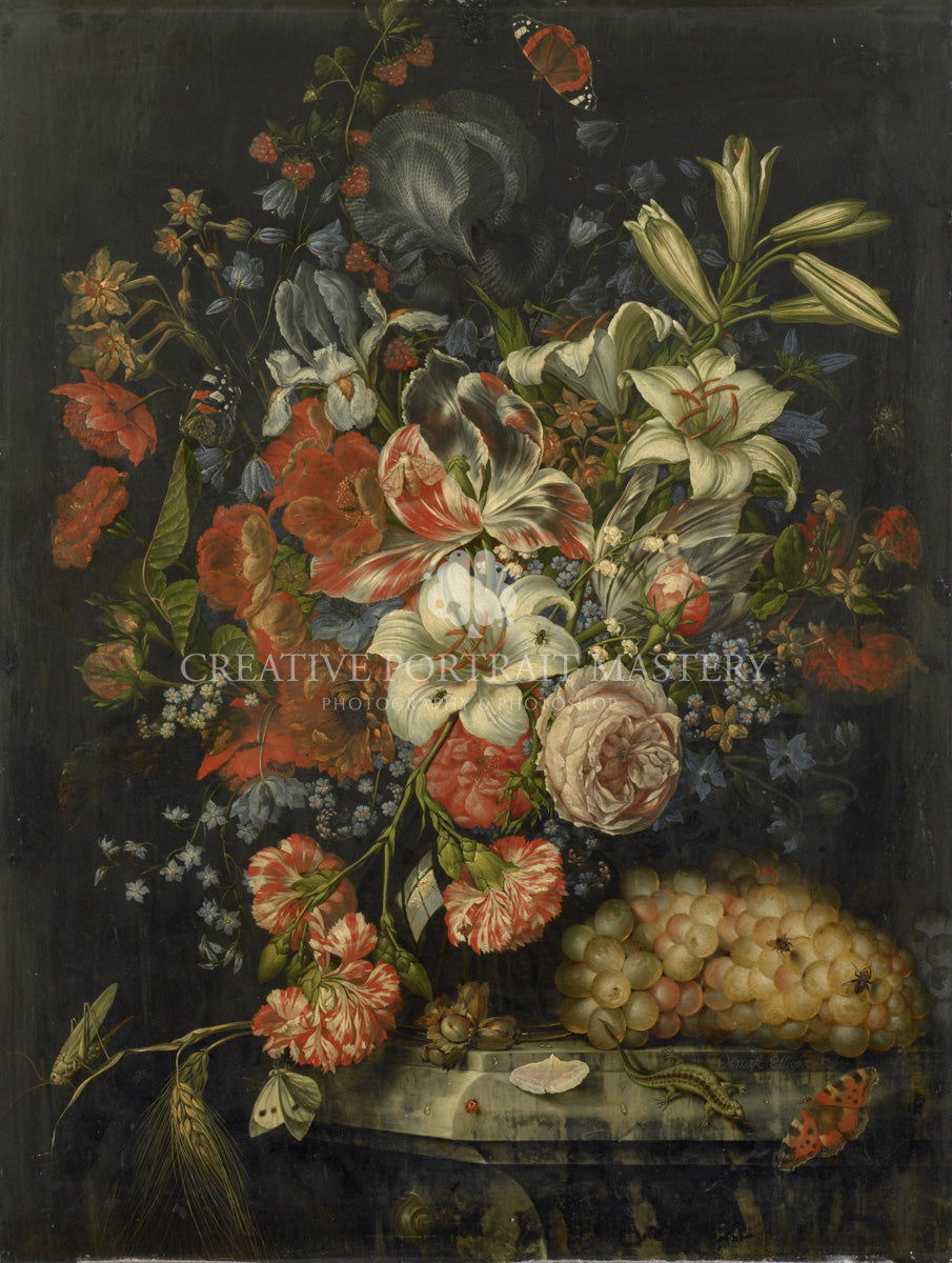 OLD FLORALS - BACKGROUNDS/OVERLAYS