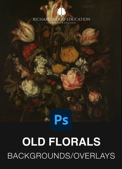 OLD FLORALS - BACKGROUNDS/OVERLAYS